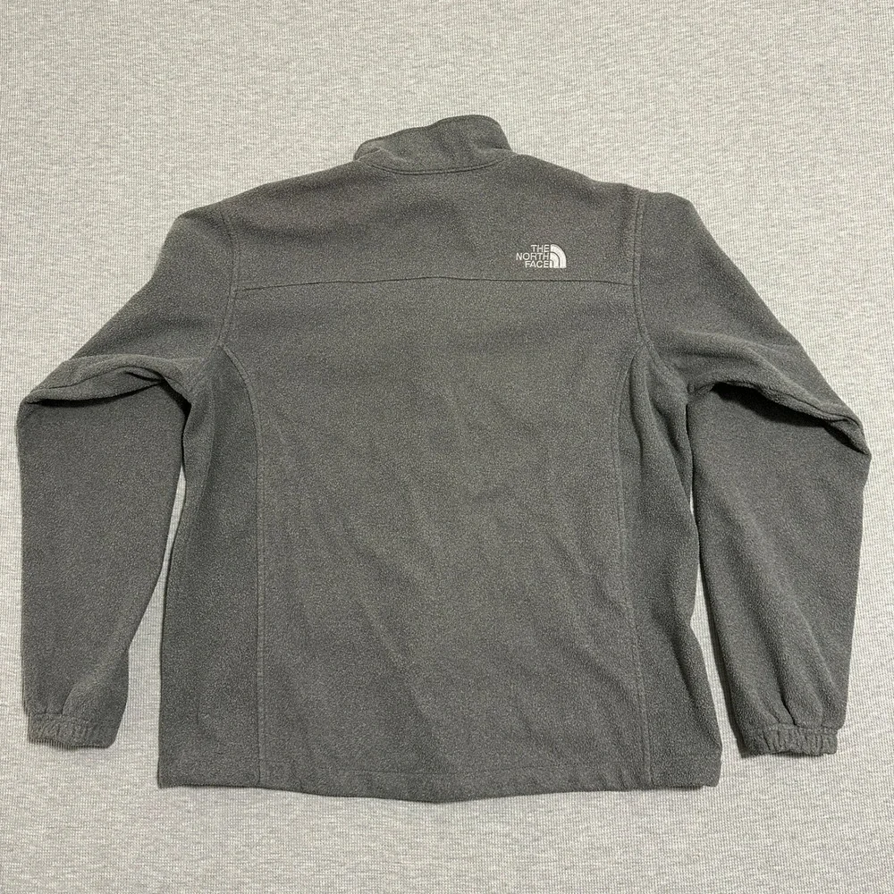 The North Face Mens Full Zip Fleece Jacket Gray Mock Neck‎ Size L Large